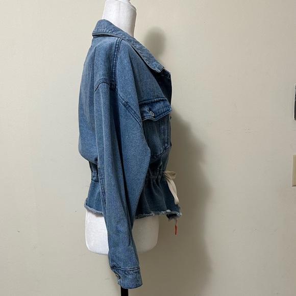 By 26 Ashley Vintage Charm NEW Denim Paperbag Drawstring Waist Jacket Top XL - Picture 9 of 16